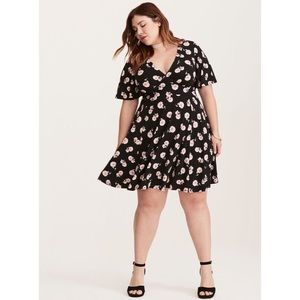 Torrid retro flutter sleeved dress